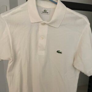 Lacoste White Polo Mens XS